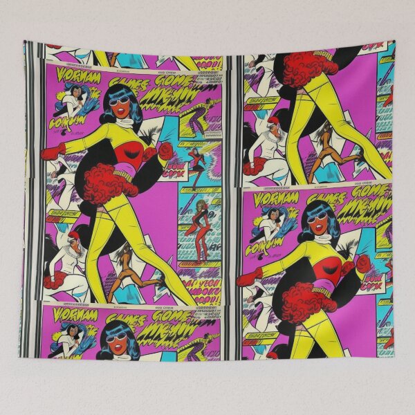 Item preview, Retrofuturism Black Lady Superhero Fashion Comic Book Cover designed and sold by Klickpicks.