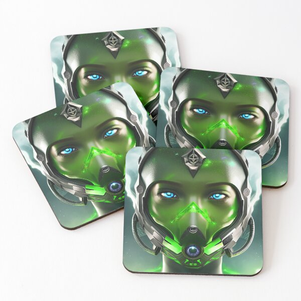 Item preview, Green Masked Alien Girl designed and sold by PopOptikal.