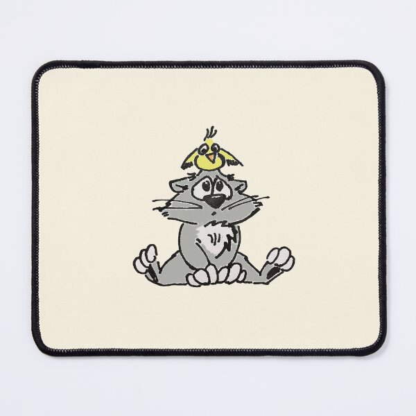 Item preview, Hand-drawn Ink Art. Fun Cat' Story. Cat & Bird designed and sold by DigiPicStock.