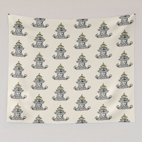Item preview, Hand-drawn Ink Art. Fun Cat' Story. Cat & Bird designed and sold by DigiPicStock.