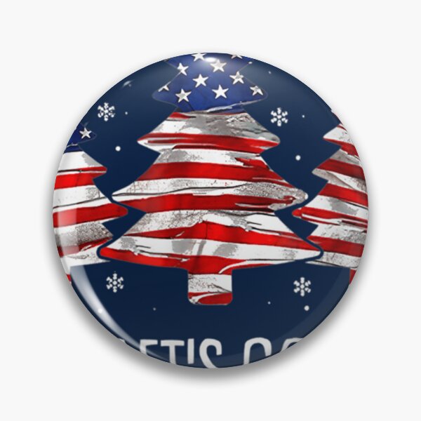 Item preview, Merry Christmas Let_s Go Brandon US Flag Three Pine Trees    designed and sold by Arimagine.