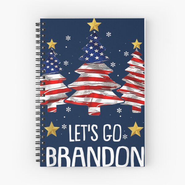 Item preview, Merry Christmas Let_s Go Brandon US Flag Three Pine Trees    designed and sold by Arimagine.