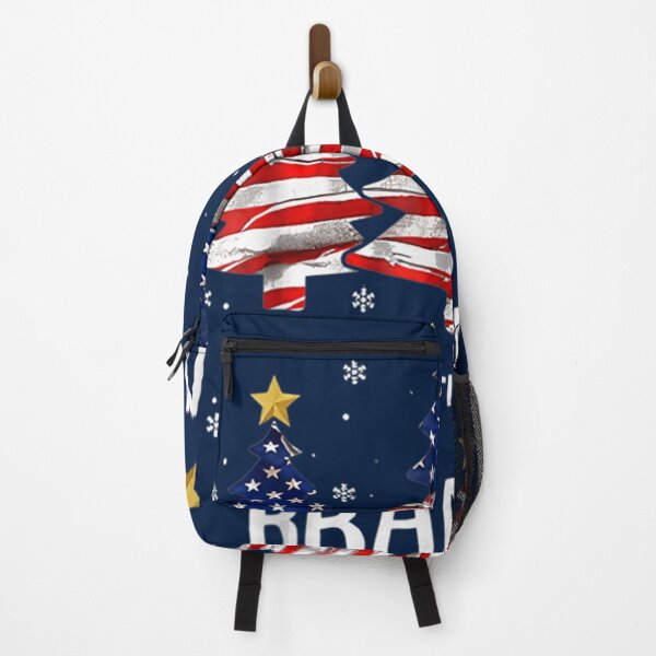 Item preview, Merry Christmas Let_s Go Brandon US Flag Three Pine Trees designed and sold by Arimagine.