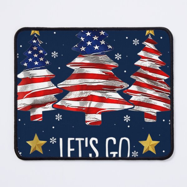 Item preview, Merry Christmas Let_s Go Brandon US Flag Three Pine Trees    designed and sold by Arimagine.