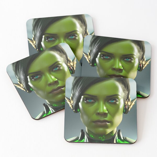 Item preview, Green Alien Commander Lady designed and sold by PopOptikal.