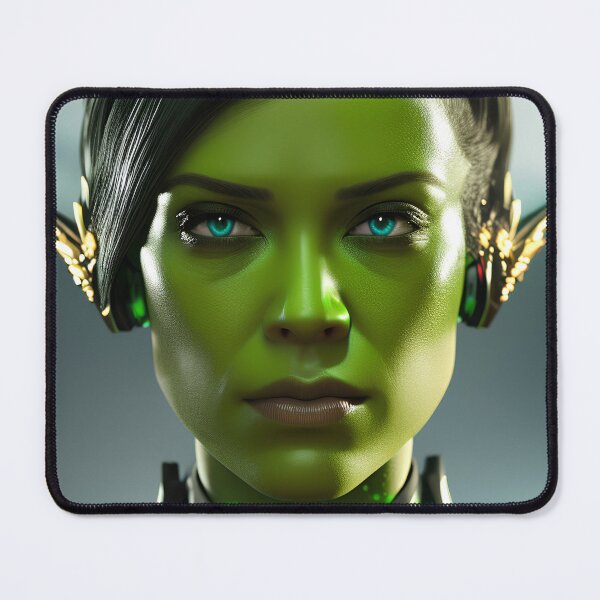 Item preview, Green Alien Commander Lady designed and sold by PopOptikal.