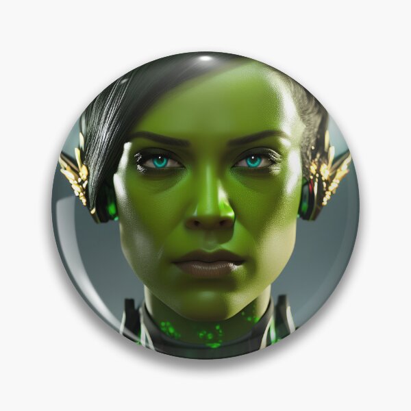 Item preview, Green Alien Commander Lady designed and sold by PopOptikal.