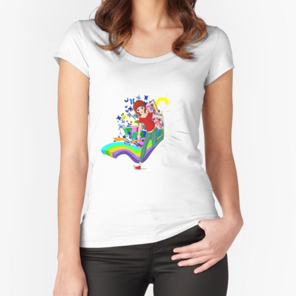 Paprika Fitted Scoop T-Shirt