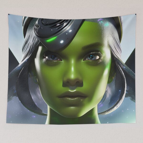 Item preview, Green Alien Princess designed and sold by PopOptikal.