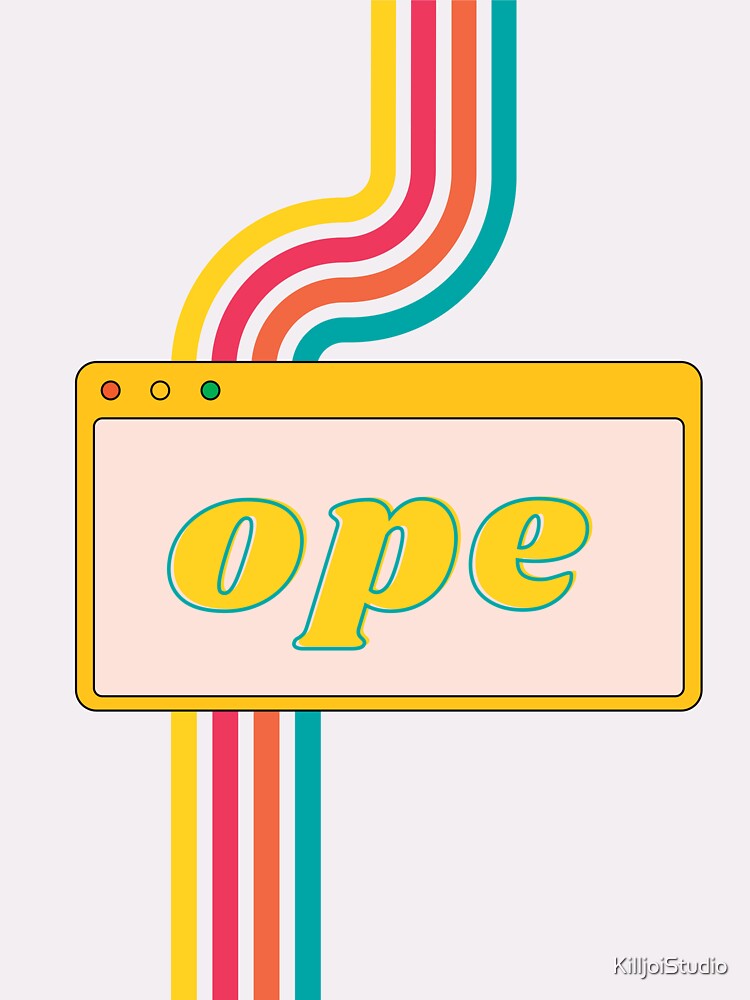 "Retro, Midwest Nice OPE Phrase, Slang Digital Art" Sticker for Sale by