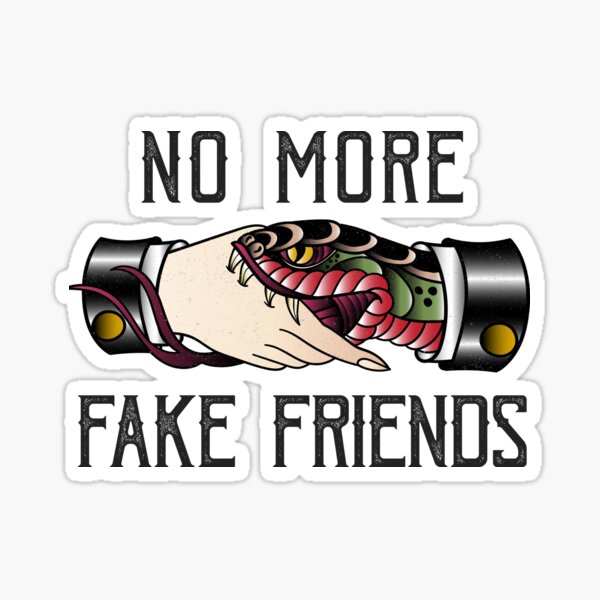 Traditional Tattoo No More Fake Friends Canvas Print for Sale by  disappoimt  Redbubble