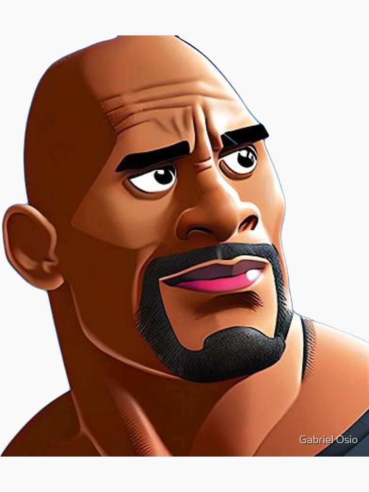 Dwayne The Rock Johnson Eyebrow Raise Sticker for Sale by