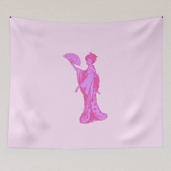 Item preview, Elegant japanese lady with traditional fan designed and sold by pinkyfish1010.