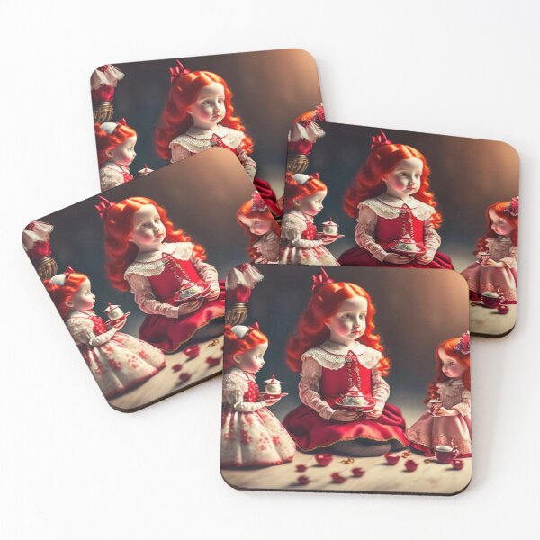 Item preview, Red-Headed Dolls at Whimsical Tea Party designed and sold by Adorations.