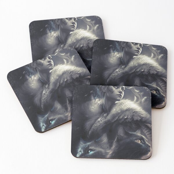 Item preview, Freyja and her two cats designed and sold by ikaruna.