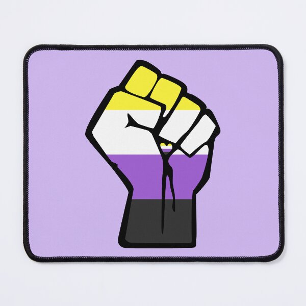 Item preview, Nonbinary Pride Solidarity Fist designed and sold by everything4eva.