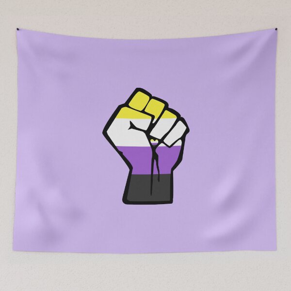 Item preview, Nonbinary Pride Solidarity Fist designed and sold by everything4eva.