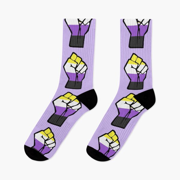 Item preview, Nonbinary Pride Solidarity Fist designed and sold by everything4eva.