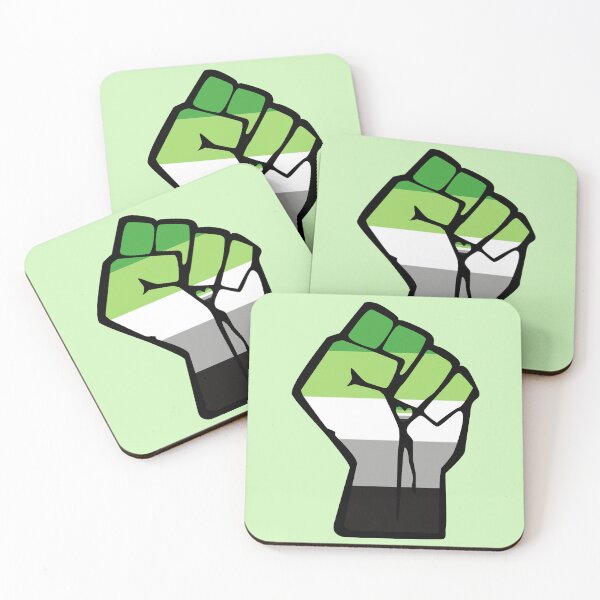 Item preview, Aromantic Pride Solidarity Fist designed and sold by everything4eva.