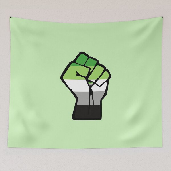 Item preview, Aromantic Pride Solidarity Fist designed and sold by everything4eva.