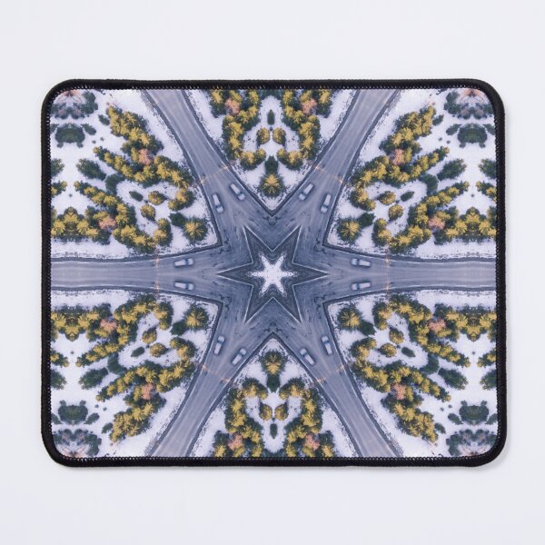 Artikelvorschau, Winter Road Aerial view Kaleidoscope pattern 10 entworfen und verkauft von Swabcraft.
