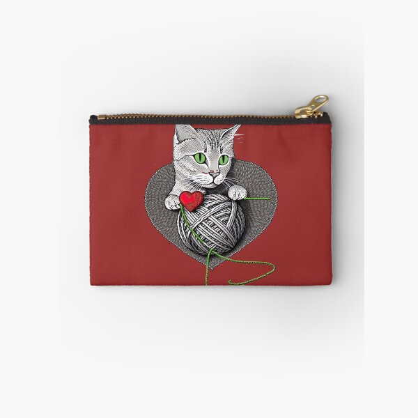 Item preview, Egyptian Mau Cat Akhenaten playing with yarn with heart shapes designed and sold by Vaporboy1994.