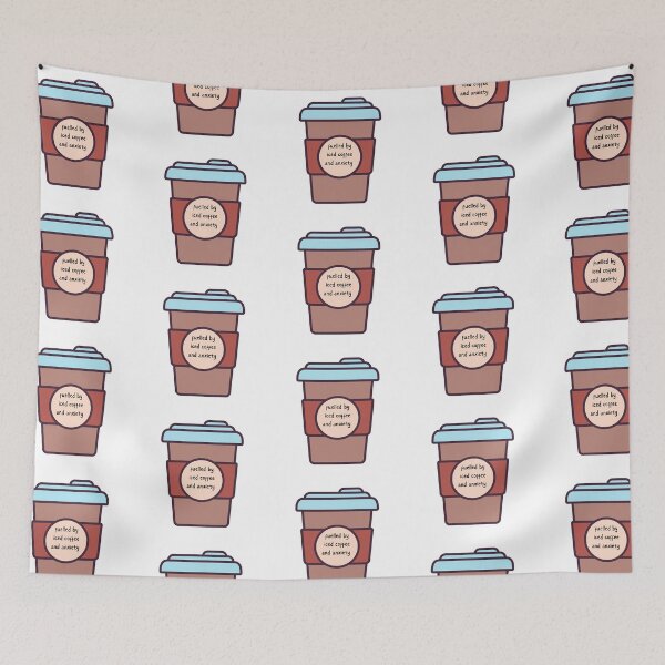 Item preview, Fuelled by iced coffee and anxiety designed and sold by FrescoNat.