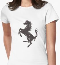 Ferarri Logo Merchandise Women's Fitted T-Shirt