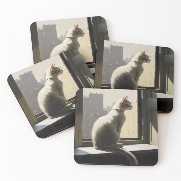 Item preview, Urban observer cat , Vintage art designed and sold by Lonesomefolk.