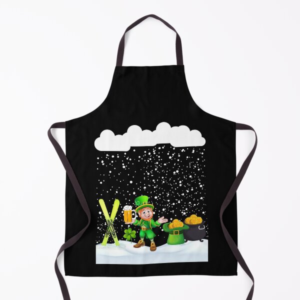 Item preview, St patricks Day snow Ski on St Patricks day snowfall and snowflakes designed and sold by Artstastic.