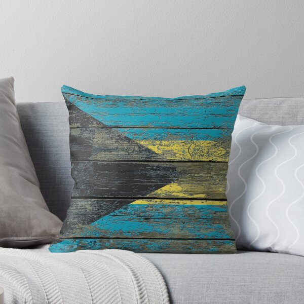 Item preview, Flag of Bahamas on Rough Wood Boards Effect designed and sold by JeffBartels.
