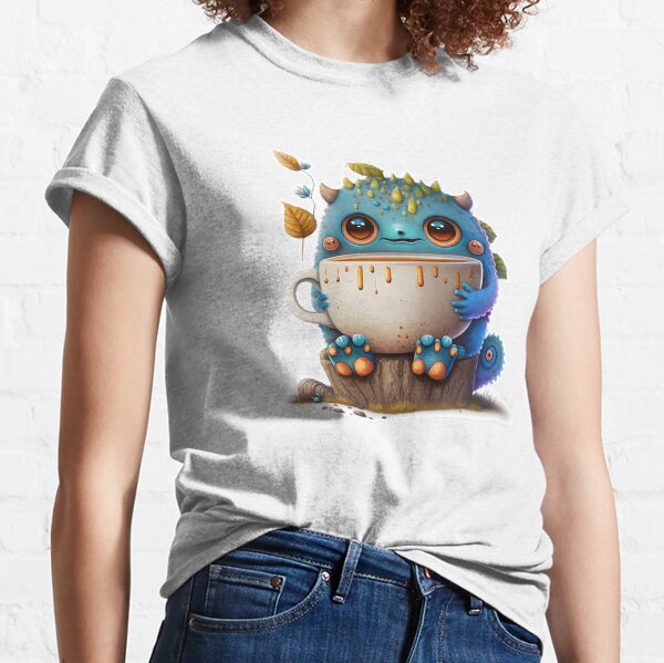 Item preview, Cute Cute Creature with Hot Chocolate #2 designed and sold by quicksilversun.