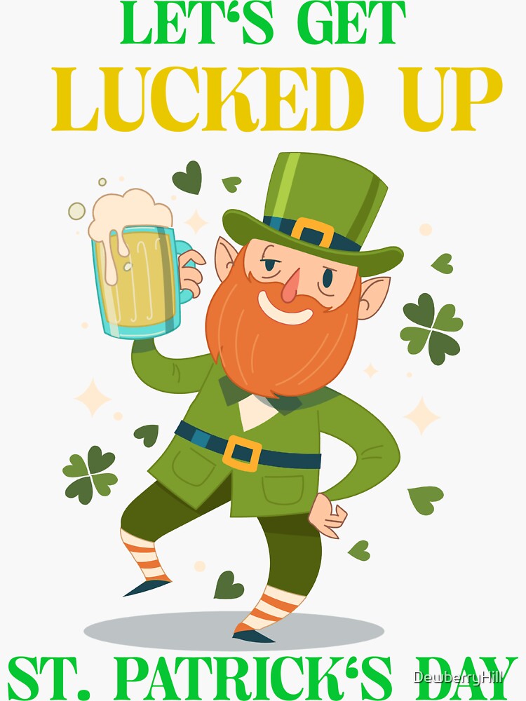 Happy St Patricks Day Funny Shamrock With Cute Leprechaun  Poster for  Sale by BorysSereda