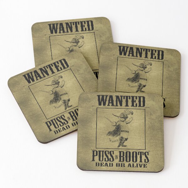 Item preview, Puss in Boots Wanted Poster designed and sold by ChineseWeebster.