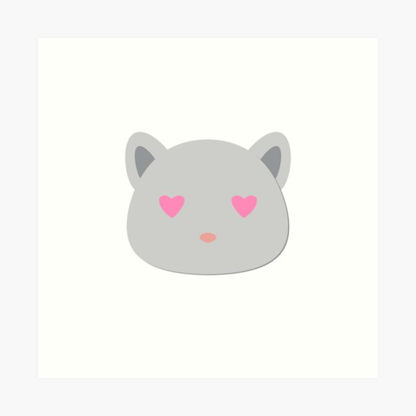 Angry Gray cat Emoji Photographic Print for Sale by MasBlangkon-Art