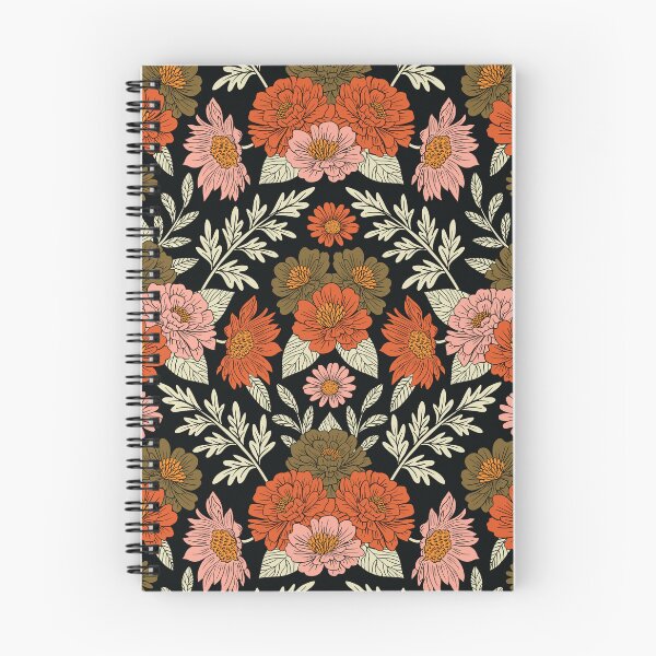 Item preview, Orange, Pink & Olive Green Dark Floral designed and sold by somecallmebeth.