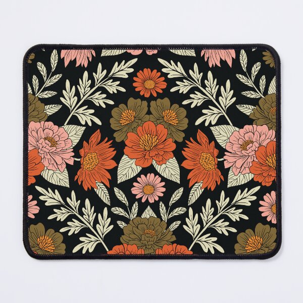 Item preview, Orange, Pink & Olive Green Dark Floral designed and sold by somecallmebeth.