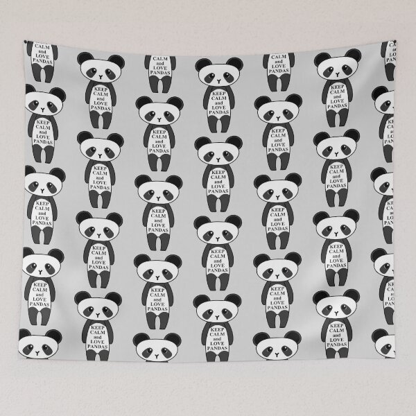 Item preview, Keep calm and love pandas designed and sold by rainbowcho.