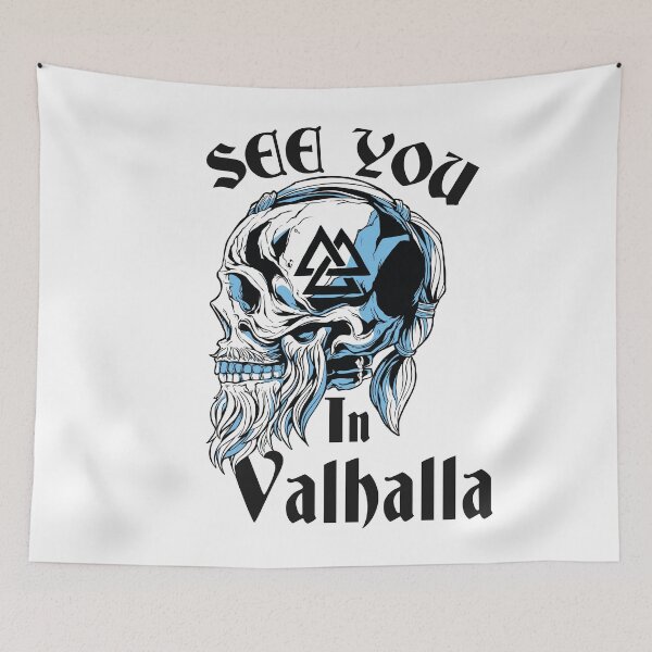 Item preview, See you in Valhalla - Skull with Valknut designed and sold by Georgy09.