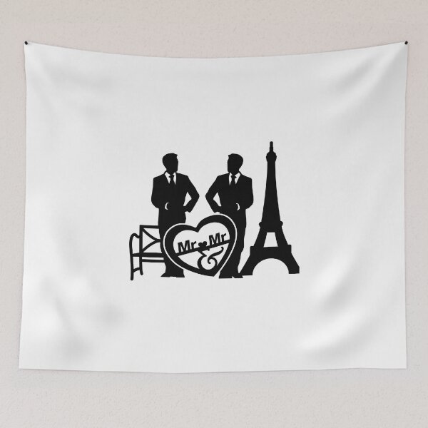 Item preview, Gay Wedding T Shirt Party, Same Sex Wedding T-Shirts, Romance in Paris Wedding Theme, Perfect Gay Bachelor Party gift for the Grooms or Brides Bachelor Crew celebrating designed and sold by sixday 7day.