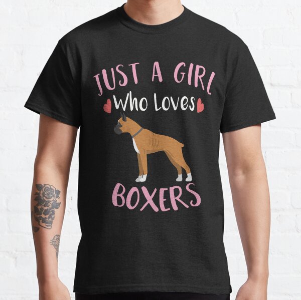 Item preview, Funny Boxer Dog Just A Girl Who Loves Boxers designed and sold by TrendyTees2020.
