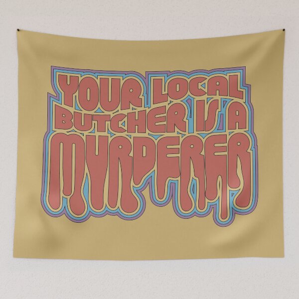 Item preview, your local butcher is a murderer (yellow/transparent) designed and sold by CodyCabbage.