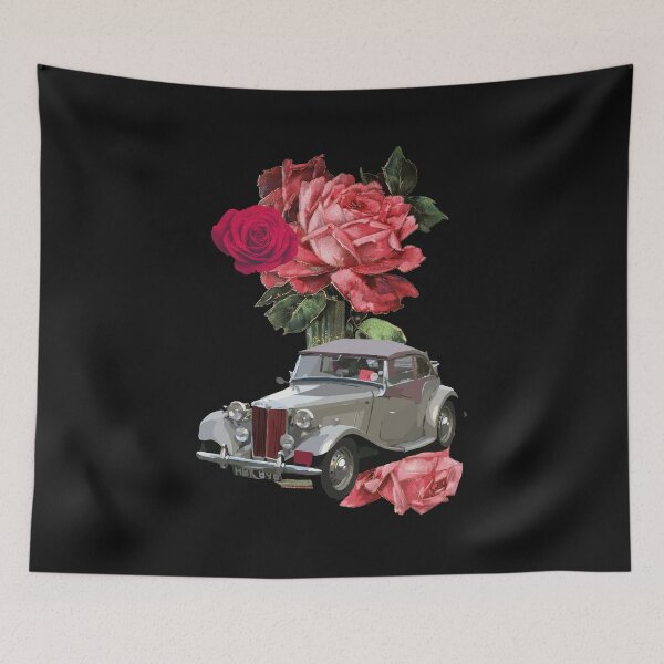 Item preview, classic car & Roses Collage designed and sold by TypeWrite.