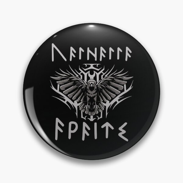 Item preview, Valhalla Awaits - Raven in Nordic Runes designed and sold by Georgy09.