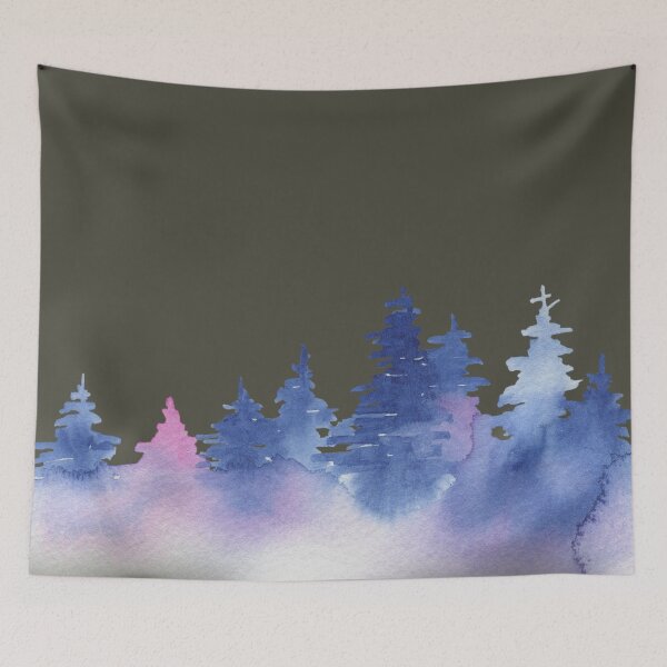Item preview, Blue & Pink Pine trees designed and sold by GiftzCircle.