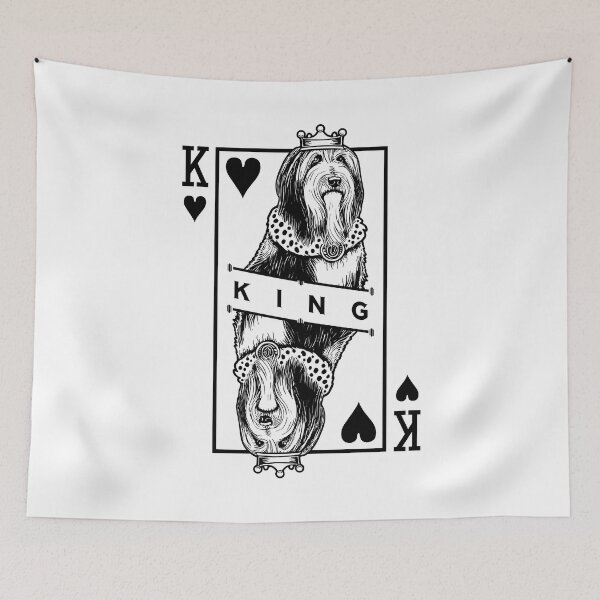 Item preview, Bearded Collie King Of Hearts Beardie Dog Lover Pop Art designed and sold by GrandeDuc.