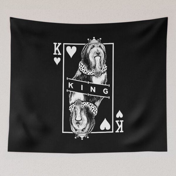 Item preview, Bearded Collie King Of Hearts Beardie Dog Lover Pop Art designed and sold by GrandeDuc.
