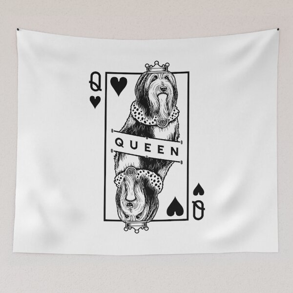 Item preview, Bearded Collie Queen Of Hearts Beardie Dog Lover Pop Art designed and sold by GrandeDuc.