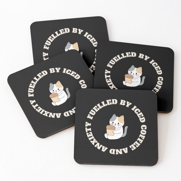 Item preview, Fuelled by iced coffee and anxiety designed and sold by FrescoNat.