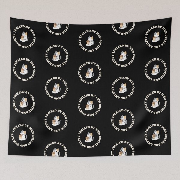 Item preview, Fuelled by iced coffee and anxiety designed and sold by FrescoNat.